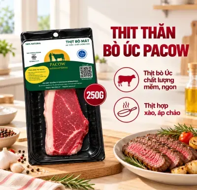Thịt thăn bò Úc Pacow gói 250g