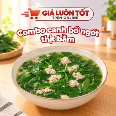 Combo canh bồ ngót thịt bằm