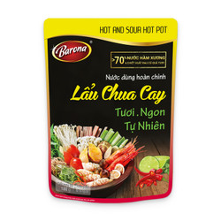 Nước dùng hoàn chỉnh lẩu chua cay Barona gói 180g