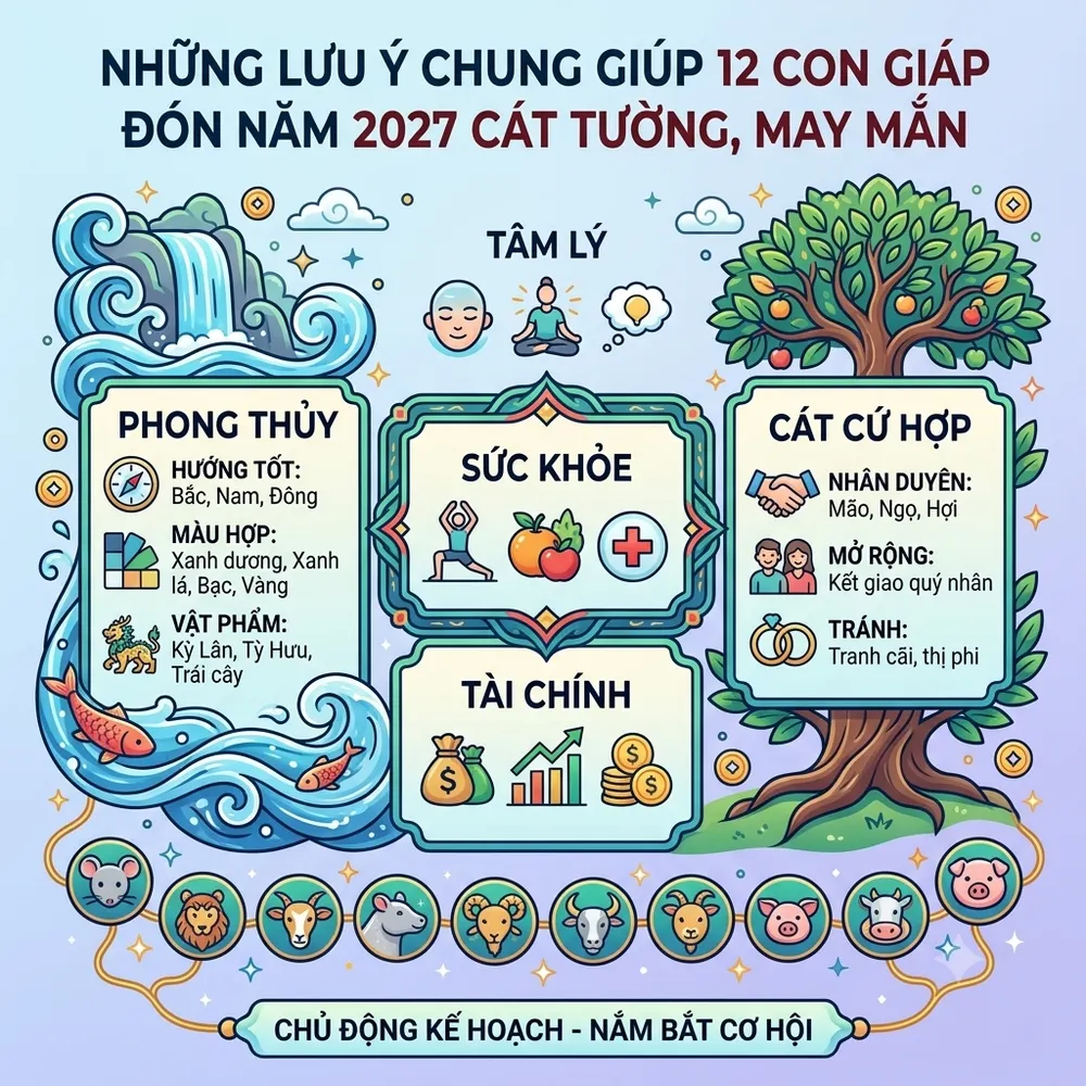 Tổng quan vận mệnh 12 con giáp năm 2027
