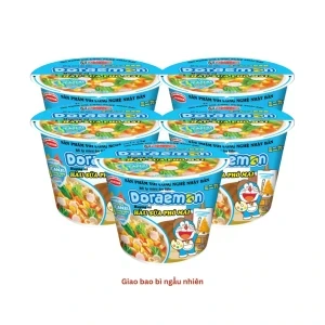 Combo 5 ly mì mini Doremon hàu sữa phô mai Acecook ly 48g
