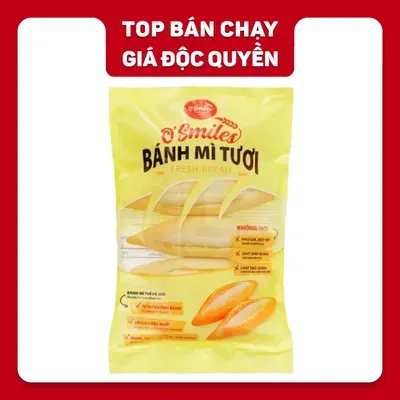 Bánh mì tươi đông lạnh O'Smiles gói 350g