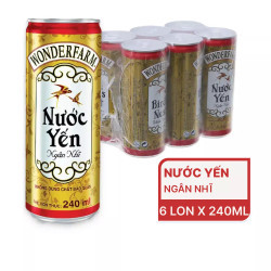 Lốc nước yến ngân nhĩ Wonderfarm 240ml (6 Lon)