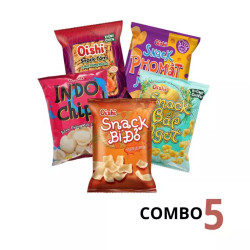 Combo 5 gói snack Oishi mix vị