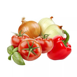 Combo 500g cà chua beef, 500g hành tây và 200g ớt chuông đỏ