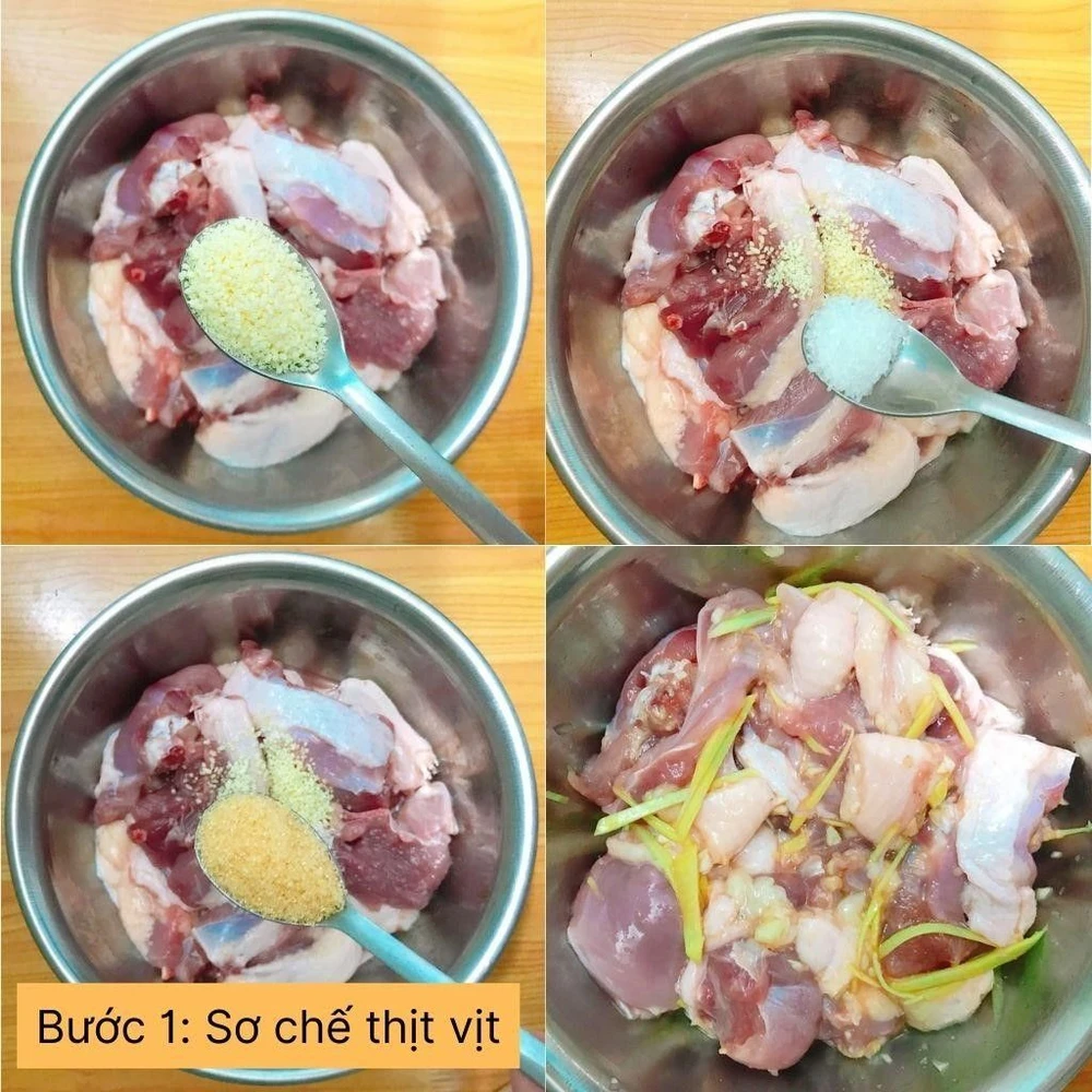 sơ chế thịt vịt