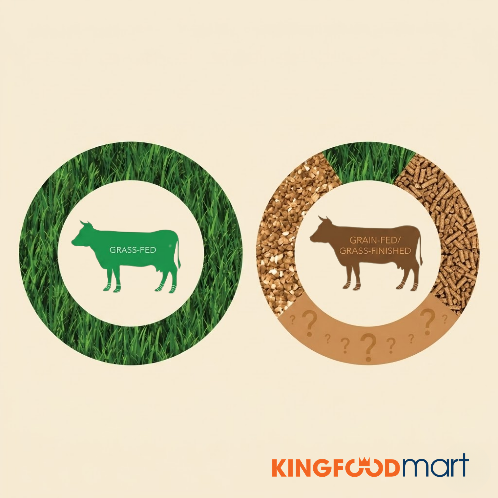 Bò Angus ăn cỏ và ăn ngũ cốc sẽ cho ra hương vị khác biệt rõ rệt.