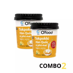 Combo 2 ly bánh gạo Hàn quốc vị phô mai cay O'food 105g (2 ly)