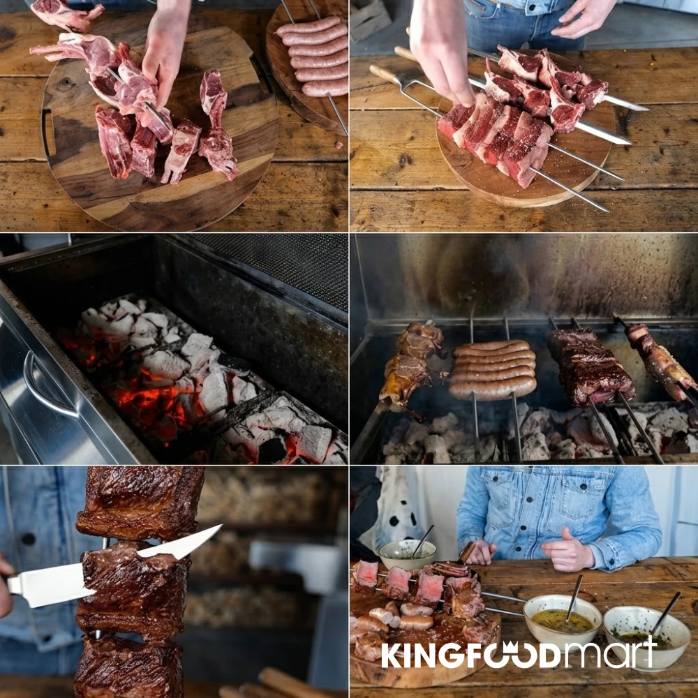 Cách chuẩn bị thịt bò nướng Brazil giữ nguyên hương vị tự nhiên.