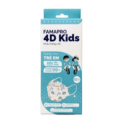 Khẩu trang 4D trẻ em Famapro hộp 10 cái (1 Hộp)