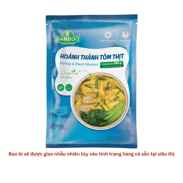 Hoành thánh tôm thịt Bamboo gói 220g