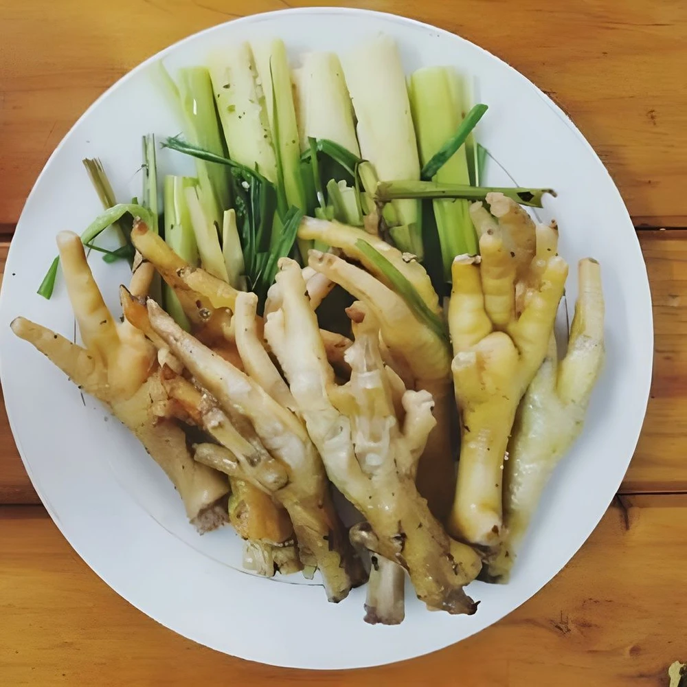 chân gà hấp hành