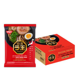 Thùng 30 gói mì ramen hương vị nước tương Nhật Nissin gói 97g