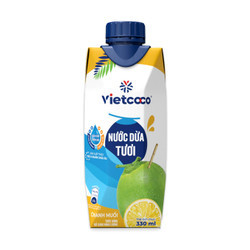 Nước dừa tươi chanh muối Vietcoco hộp 330ml