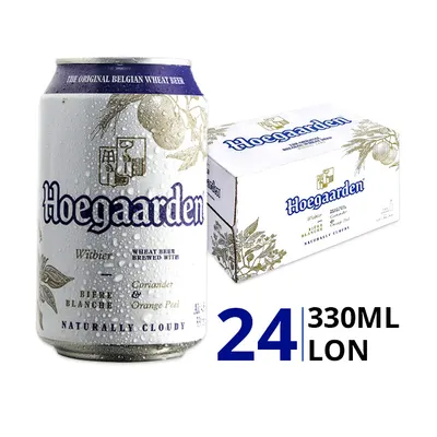 Thùng 24 lon bia Hoegaarden White 4.9% 330ml
