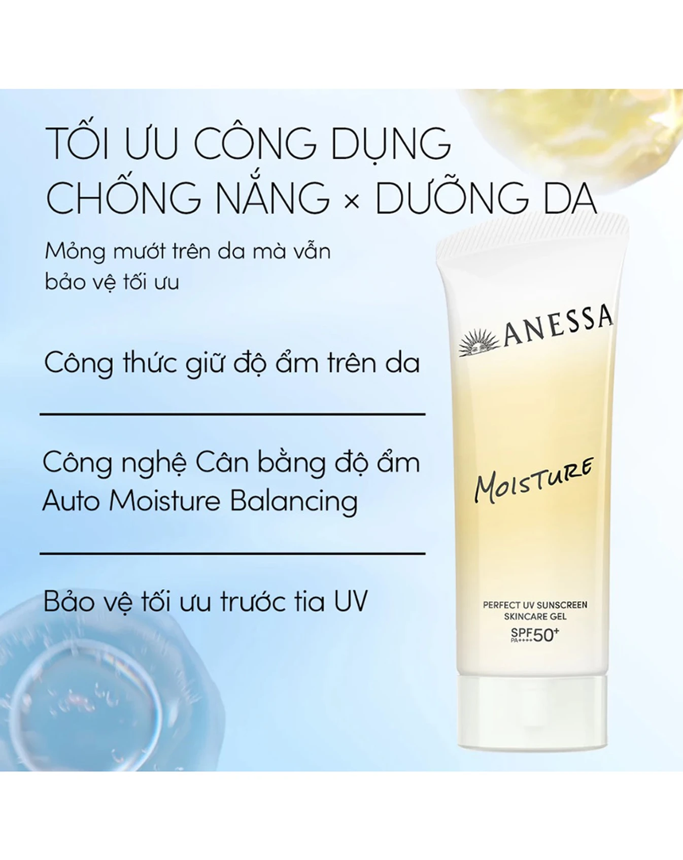 Gel Chống Nắng Anessa Dưỡng Da 24H, Cân Bằng Độ Ẩm 90g (Bao bì mới) KCN037 - Image 1