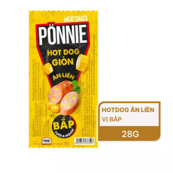 Xúc xích hotdog Ponnie giòn ăn liền vị bắp cây 28g