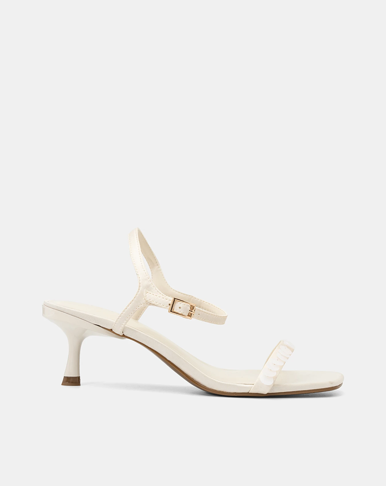Giày Sandal Kitten Heel Quai Ngang - Image 1