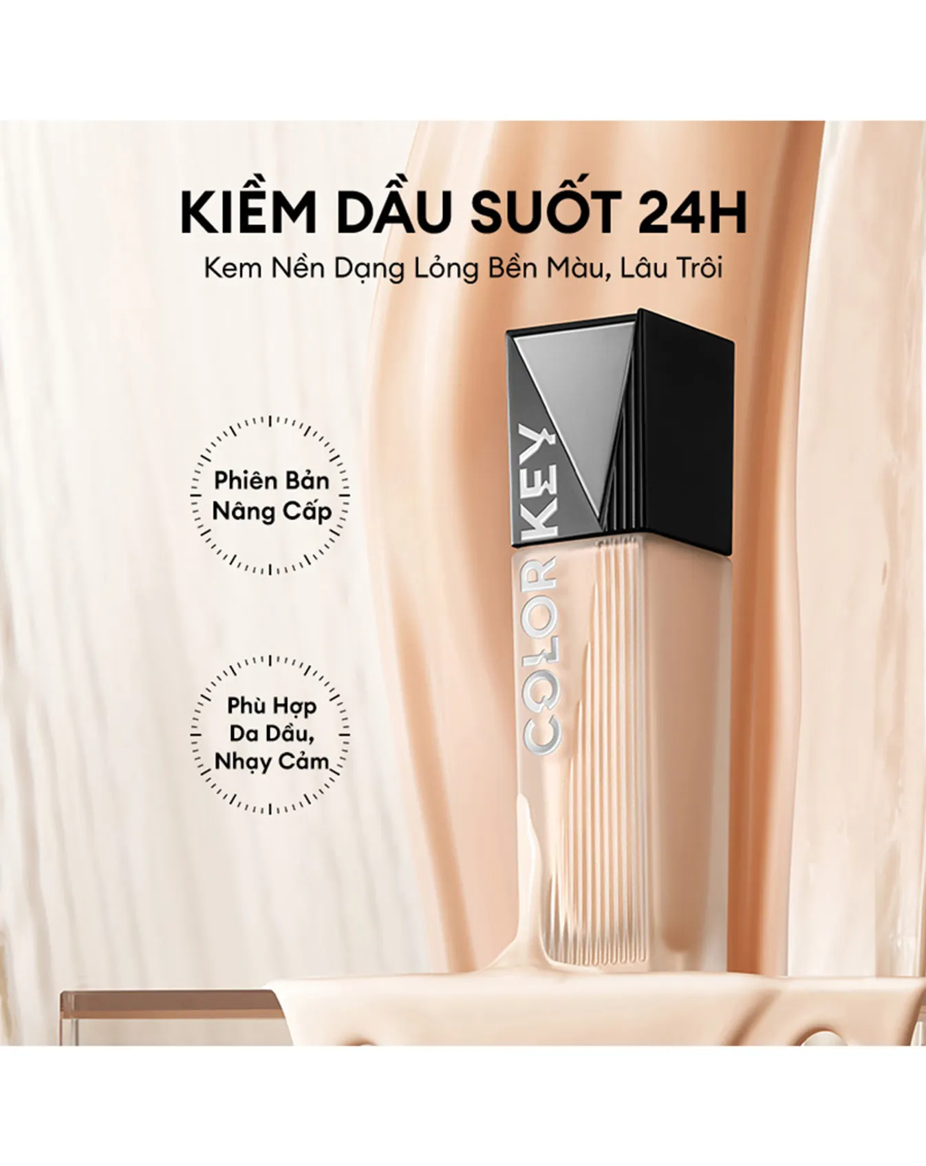 Kem nền Colorkey Dạng Lỏng Long Lasting Flawless Liquid Foundati - Image 2