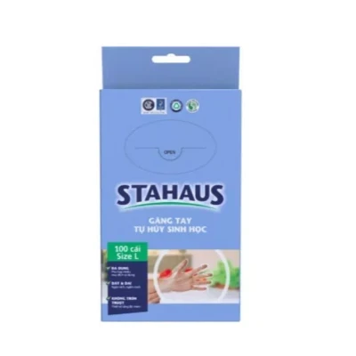 Găng tay Stahaus tự huỷ sinh học size L hộp 100 cái