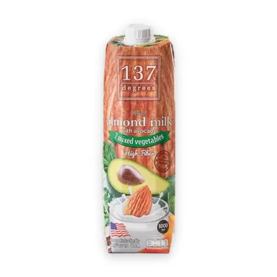 Thùng 12 hộp sữa hạnh nhân, bơ và rau củ 137 Degrees 1L