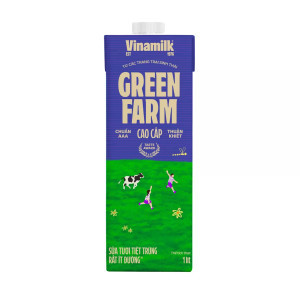Sữa tươi tiệt trùng rất ít đường Green Farm Vinamilk hộp 1L (1 Hộp)