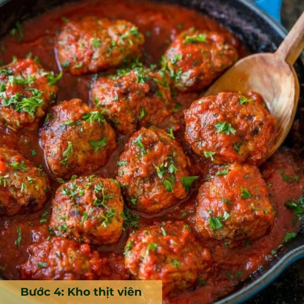 bước 4 kho thịt