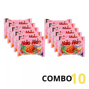 Combo 10 gói mì ăn liền Hảo Hảo tôm chua cay Acecook 75g (10 Gói)