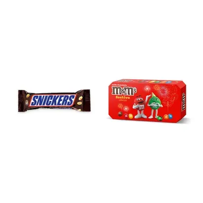 Combo Kẹo socola Snickers gói 51g + Kẹo socola sữa M&M's hộp 90g
