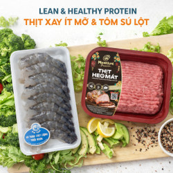 Combo healthy core protein: Thịt xay ít mỡ & Tôm sú lột