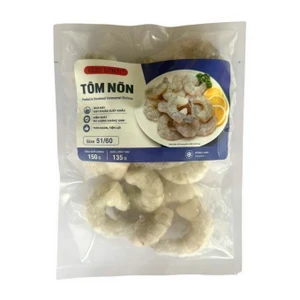 Tôm thẻ nõn size 51-60 Tôn Phúc Nhiên gói 150g