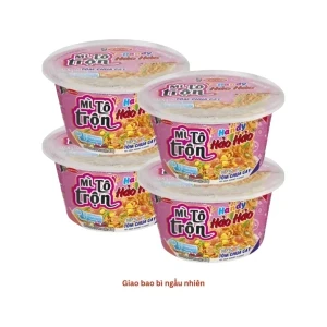 Combo 4 mì tô trộn handy Hảo Hảo hương vị tôm chua cay Acecook tô 93g