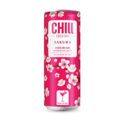 Nước trái cây lên men vị dưa hấu & sake Chill Cocktail lon 250ml (1 Lon)
