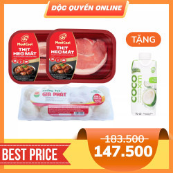 Combo món Tết: thịt kho hột vịt (1 khay ba rọi, 1 khay thịt đùi, 10 quả trứng vịt)