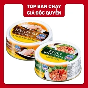 Combo cá ngừ sốt ớt 140g và xắt khúc ngâm dầu thực vật 140g
