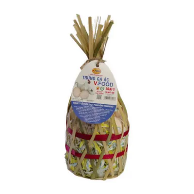 Trứng gà ác Vfoods giỏ 10 quả 25g ± 2g
