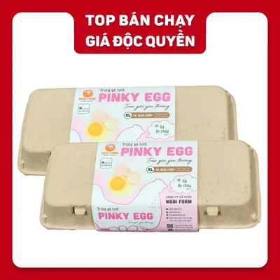 Combo 2 hộp 10 quả trứng gà Pinky size 60g Mebi Farm
