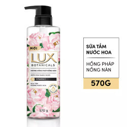 Sữa tắm botanicals hồng Pháp nồng nàn Lux chai 570g (1 Chai)