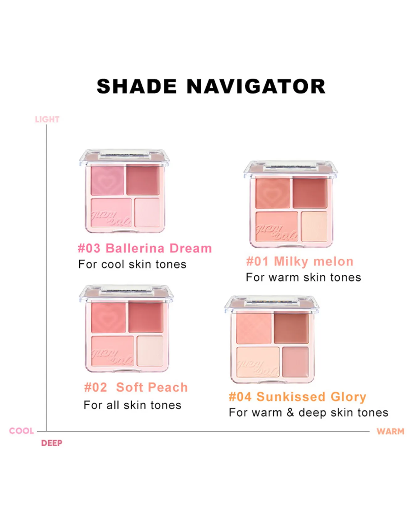 Phấn Má Và Phấn Bắt Sáng 4 Ô Judydoll Blush & Highlight Palette - Image 4