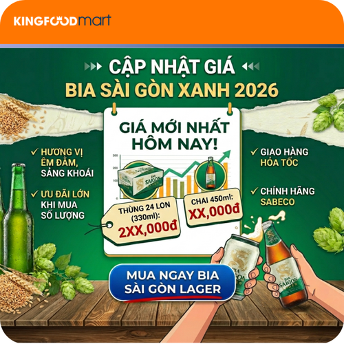 Giá bia Sài Gòn xanh hiện nay bao nhiêu? Cập nhật mới nhất 2026