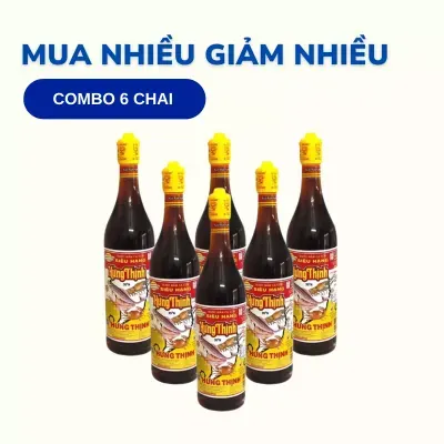 Combo 6 chai nước mắm cá cơm siêu hạng 35N 620ml