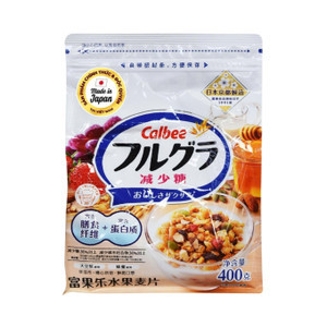 Ngũ cốc trái cây ít đường Calbee gói 400g (1 Gói)
