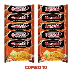 Combo 10 mì khoai tây dinh dưỡng trộn tôm phô mai trứng muối Omachi 92g