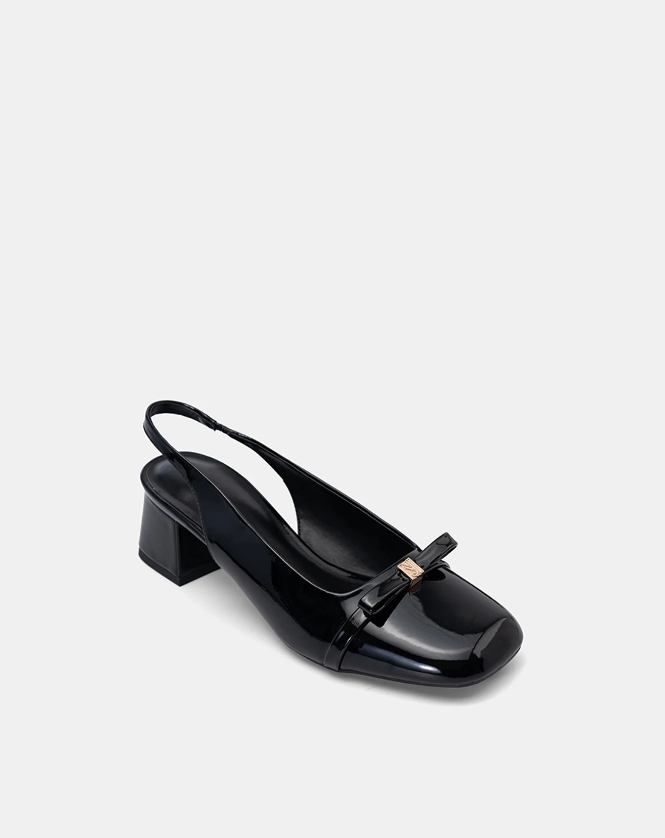 Giày Cao Gót Slingback Phối Nơ Mũi Tròn - Image 6