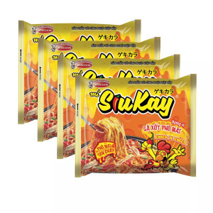 Combo 4 gói mì gà cay phô mai Siukay gói 131g (4 gói)