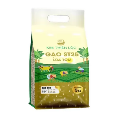 Gạo ST25 lúa tôm Kim Thiên Lộc túi 5kg