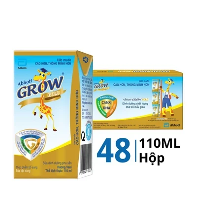 Thùng 48 hộp sữa pha sẵn PediaSure hương vani ít ngọt 110ml