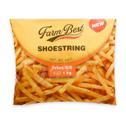 Khoai tây cắt sợi đông lạnh French Fries Shoestring Farm Best túi 1kg