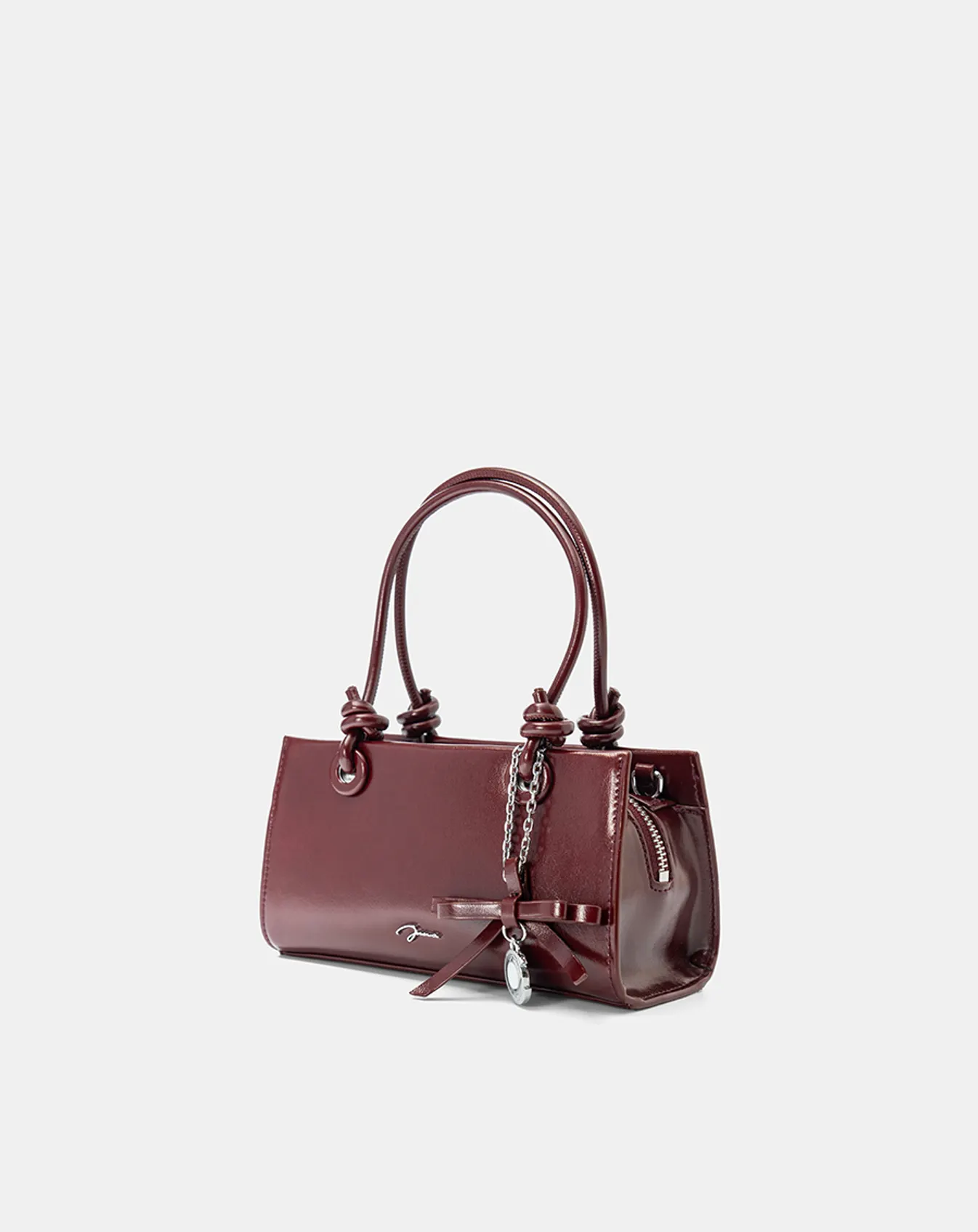 Túi Xách Nhỏ Top Handle Phối Charm Nơ - Image 6