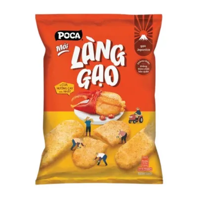 Bánh gạo làng gạo vị cua nướng cay kiểu Nhật Poca gói 108g
